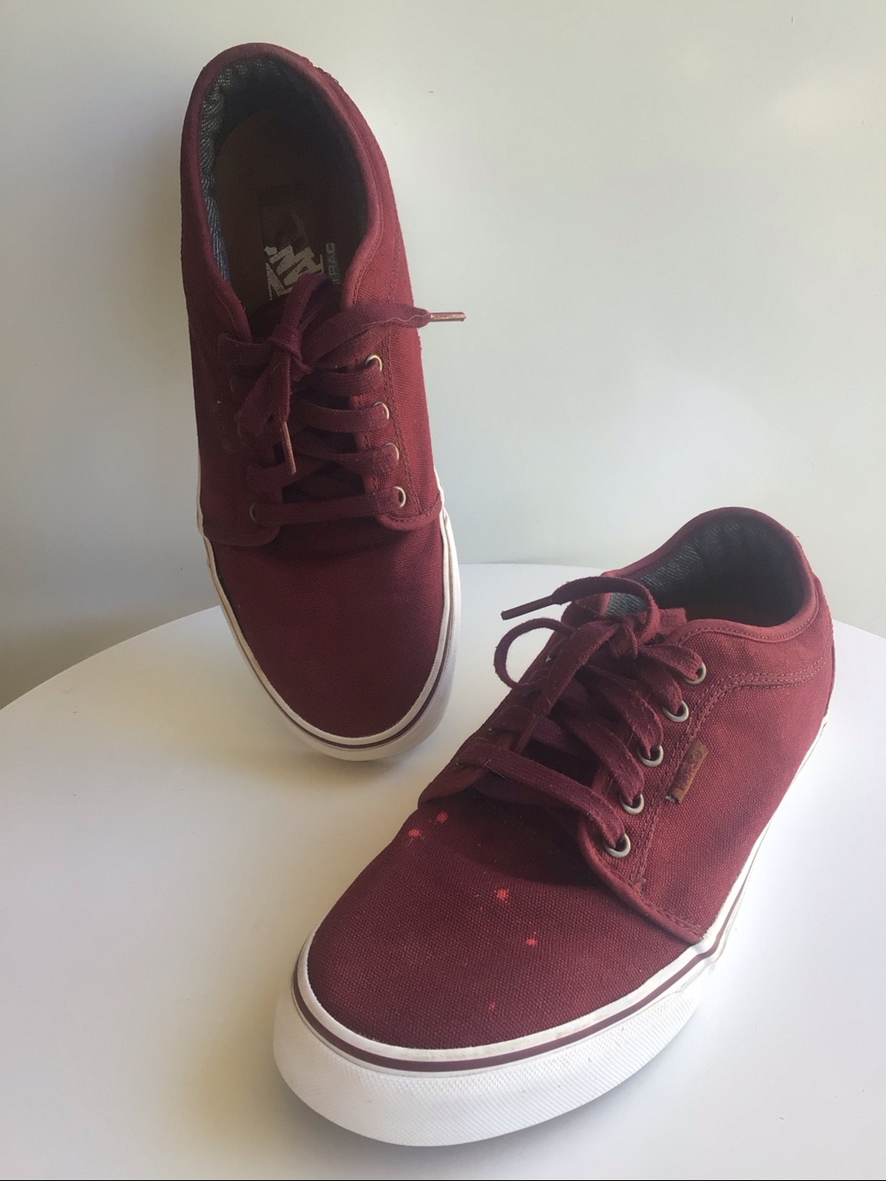Men’s Vans Chukka Low sneakers Port white burgundy maroon Ultra Cush Pro